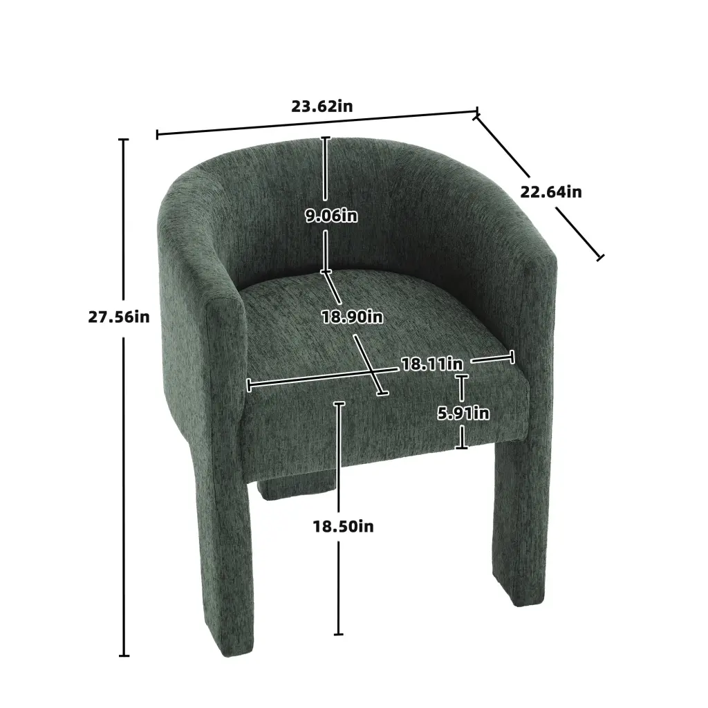 Chenille Barrel Accent Chair Mid Century Modern Living Room Chair Upholstered Comfort jiada furniture
