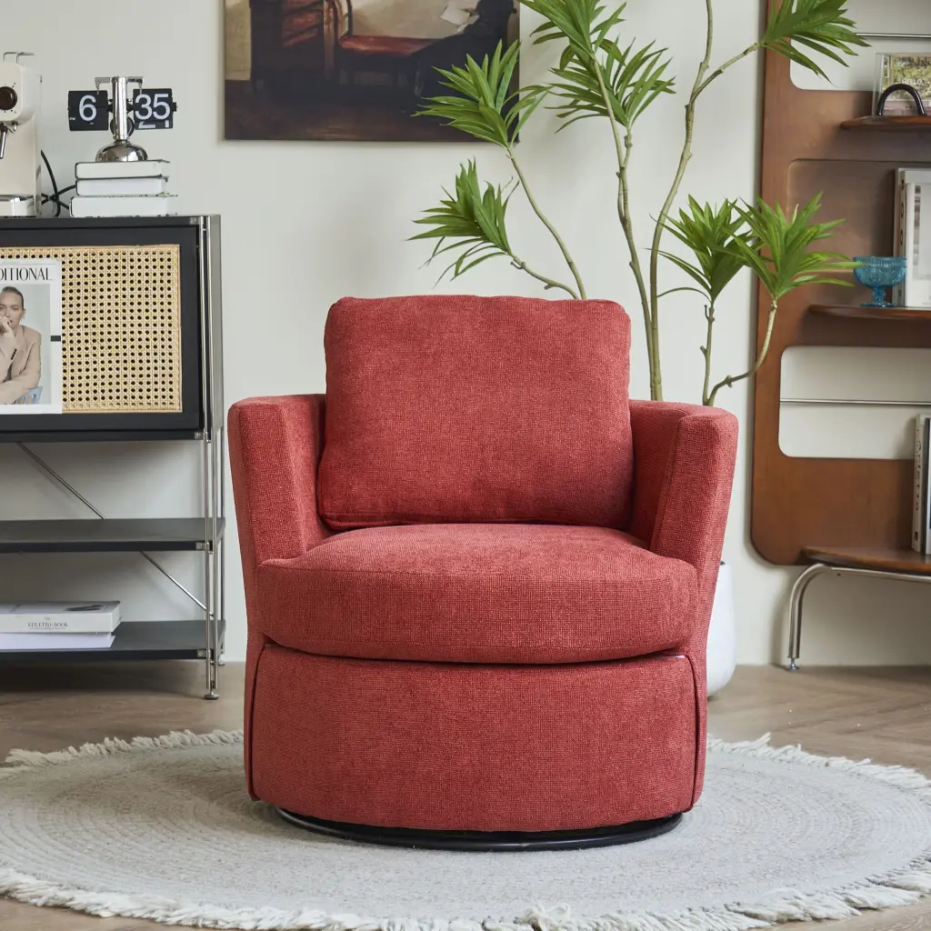 Swivel Barrel Chair Comfy Round Accent Sofa Living Room 36 Inch xr-1361