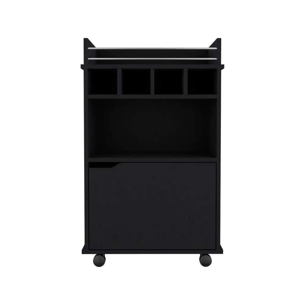Bar Shopping Basket Kinsley Living Room Black Particle Board Engineered Wood treevol furniture
