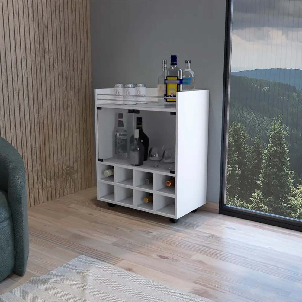 Bar Shopping Basket White Particle Board Living Room treevol furniture