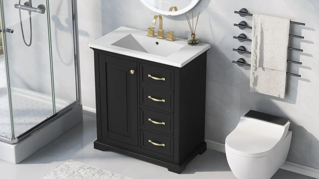 30 Inch Bathroom Vanity Sink Black rnb