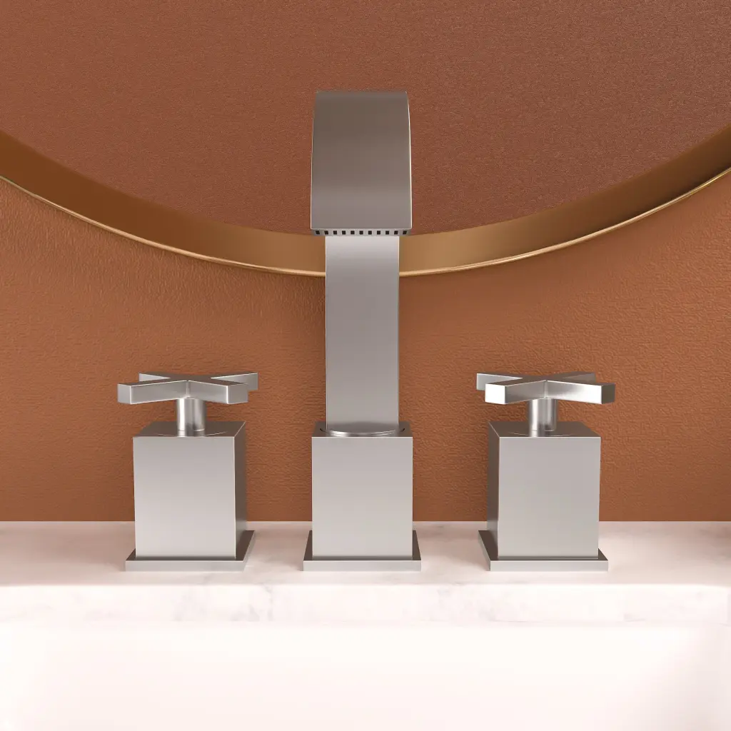 2 Handle Widespread Bathroom Faucet 3 Hole Pop Up Drain And 2 Water Supply Lines lordear
