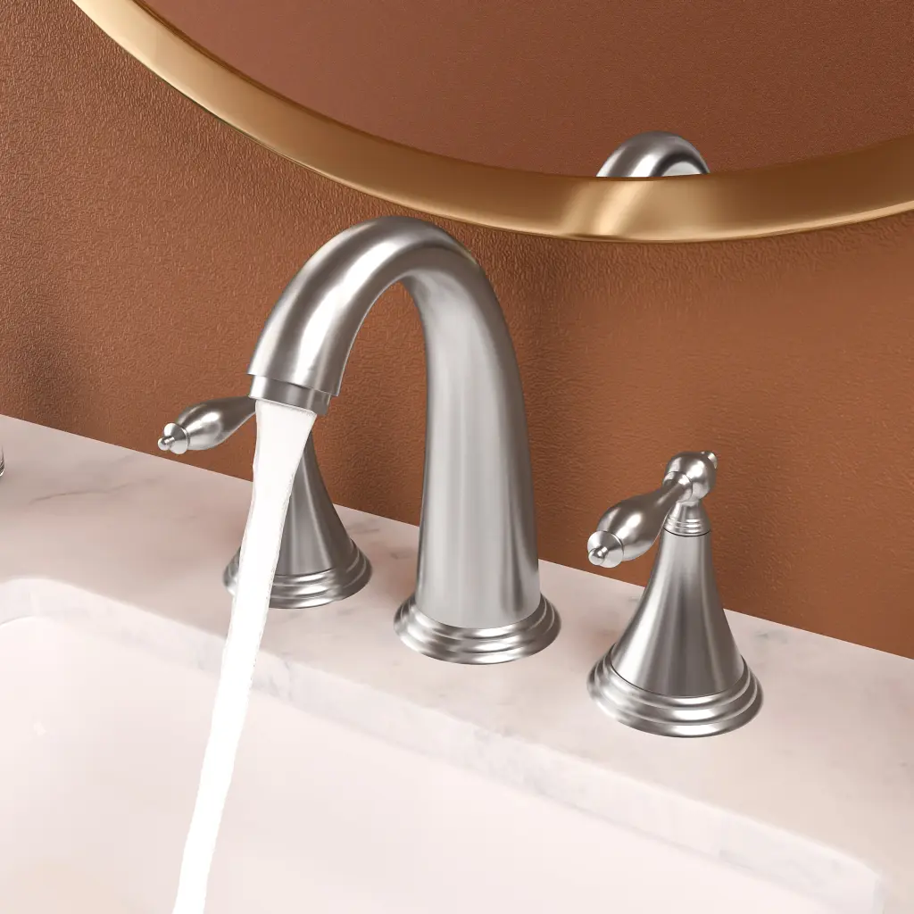 2 Handle Widespread Bathroom Faucet 3 Hole Pop Up Drain And 2 Water Holes lordear