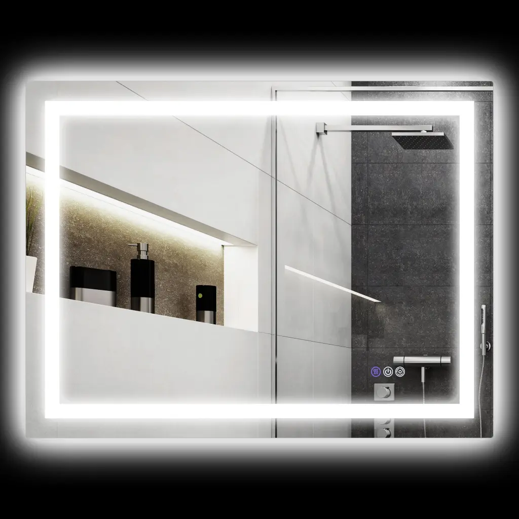 Homcom 47 X 35 Inch LED Bathroom Mirror Backlit Front Lights aosom business