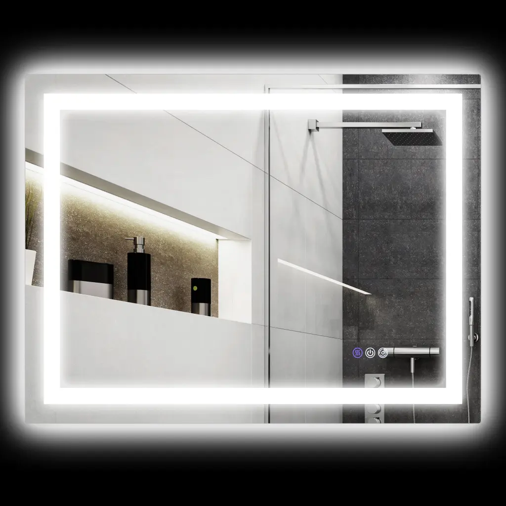 HomCom LED Bathroom Mirror Lights 35'' X 28'' Backlit Front Lit aosom business