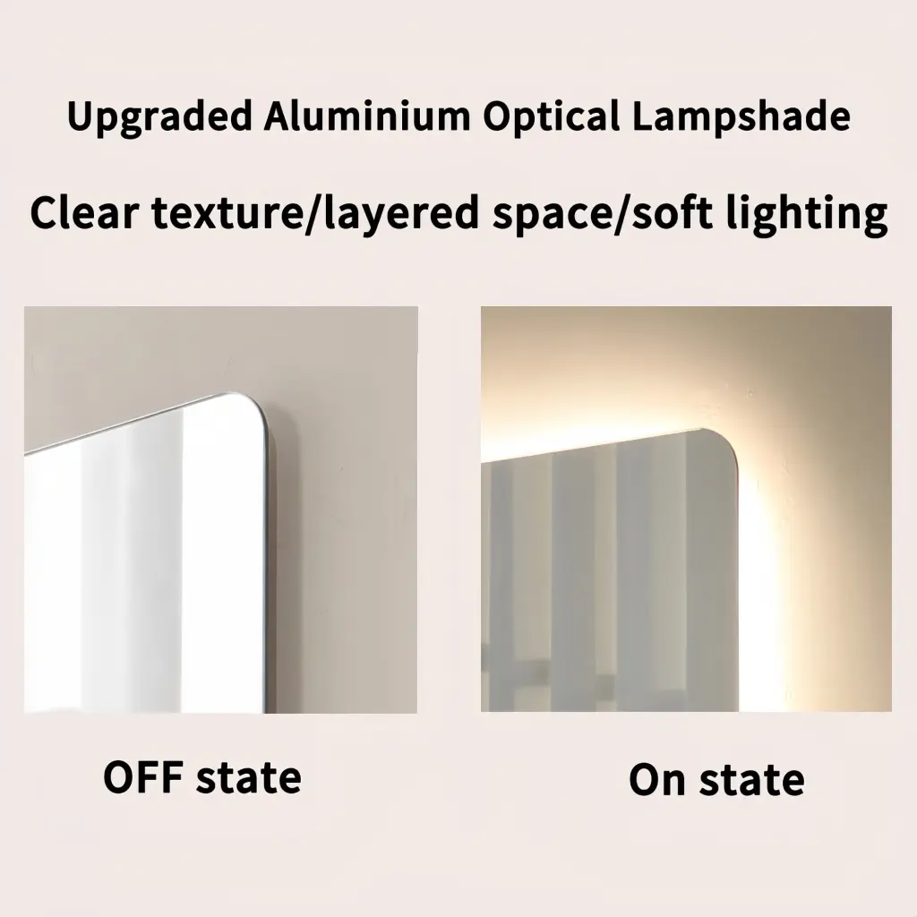 27.5X59.1Inch Frameless Light Bathroom Mirror Led Anti Fog Bathroom Vanity Mirror w2071