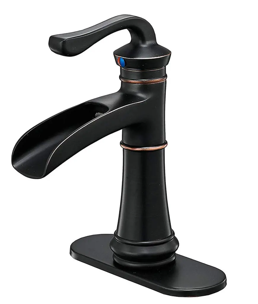 Oil Rubbed Metal Alloy Bathroom Sink Faucet Single Lever Handle bathininc