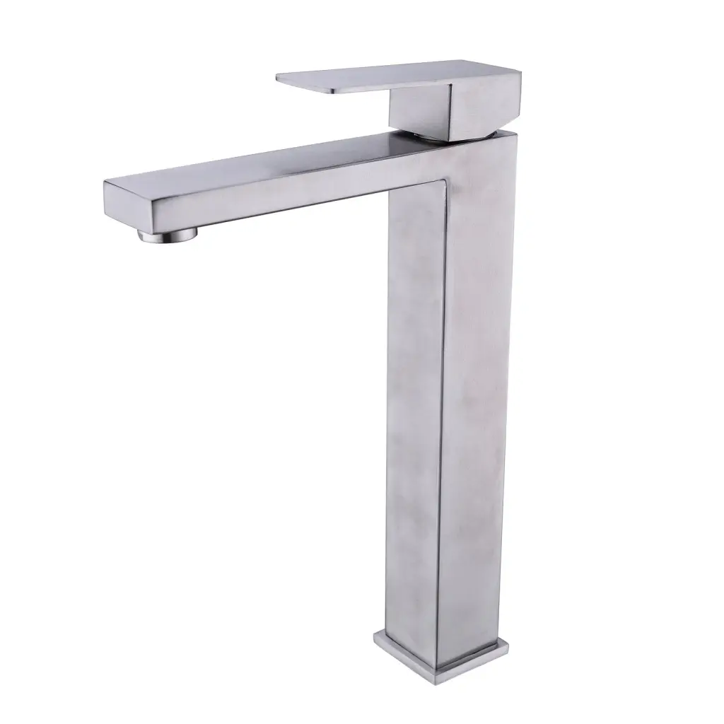 Single Handle Brushed Nickel Vanity Bathroom Faucet Basin Mixer rnb