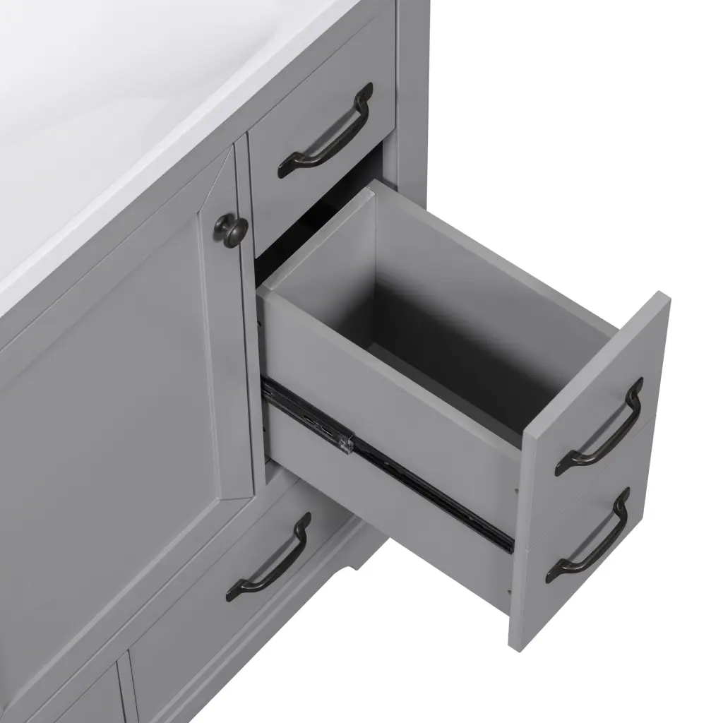 36 Inch Bathroom Vanity Sink Combo and Six Drawers Multi Practical Storage by