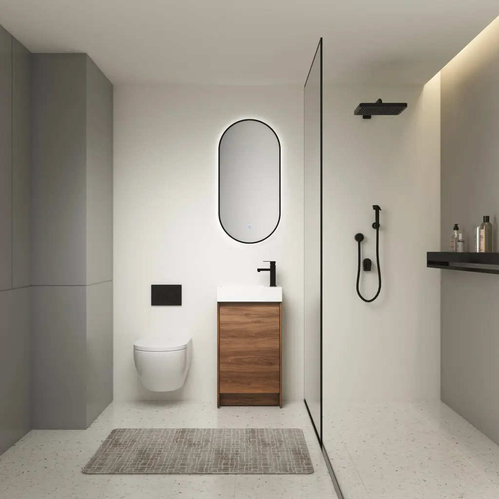 18 Inch Freestanding Bathroom Vanity Single Sink and Soft Closing Door g-lemon