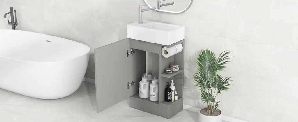 18.6 Inch Bathroom Vanity Sink Two Tier Cabinet rnb