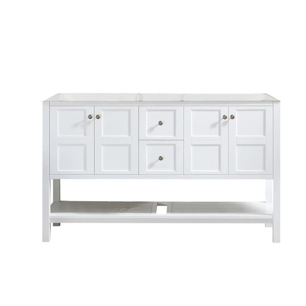 60 Bathroom Vanity Base Cabinet Only Double Sink Configuration Storage w1059 dilusso