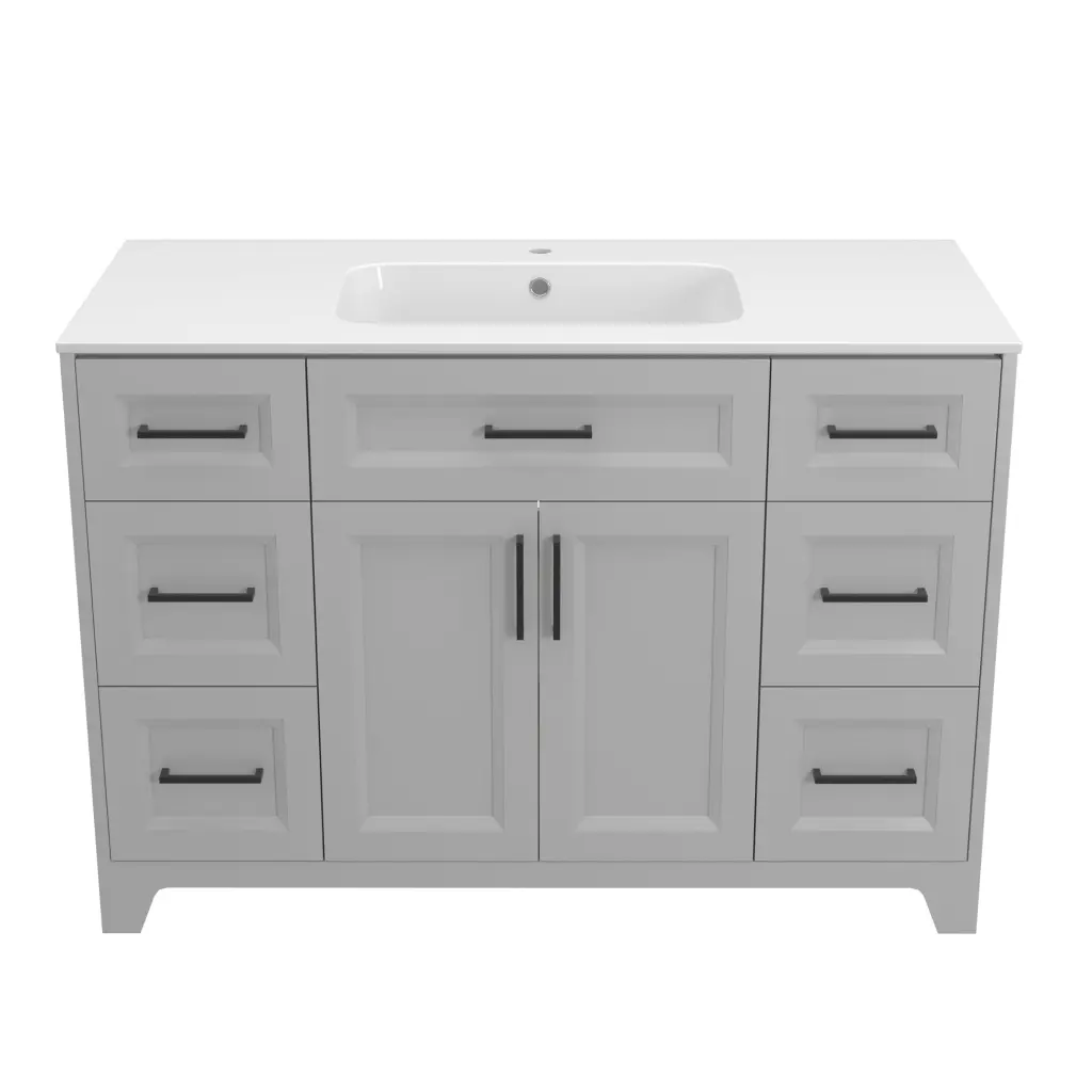 Solid Timber 48 Inch Bathroom Vanity Single Sink Bundle Modern Design w995 bestgo