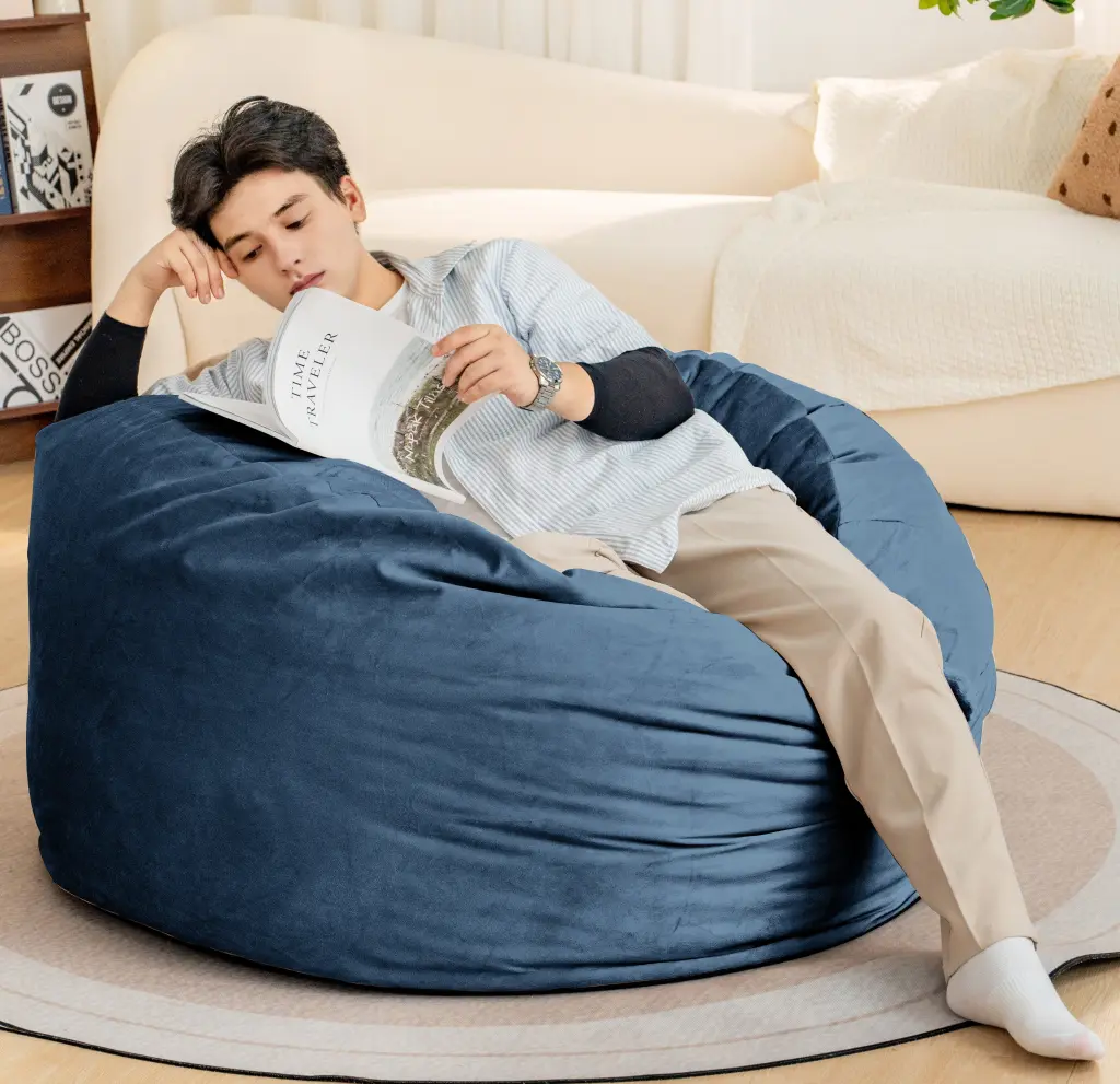Bean Bag Chair 4Foot Opulent Velvet Ultra Soft Fur High Rebound Comfortable Lounger magic furniture
