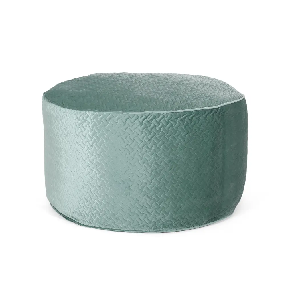 Borroco 4 Foot Short Cylindrical Bean Bag Teal Velvet Comfortable bazar