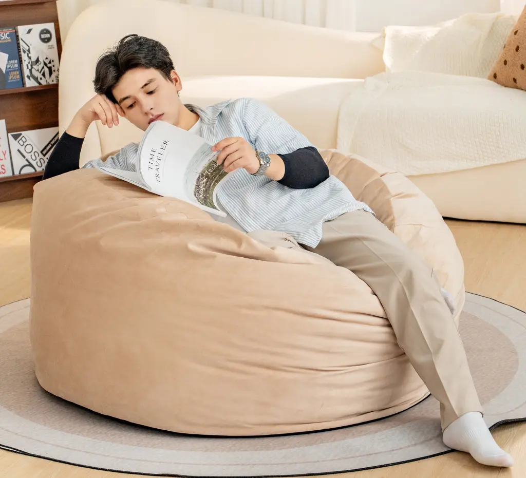 4 Foot Opulent Velvet Ultra Soft Fur Bean Bag Chair High Rebound magic furniture