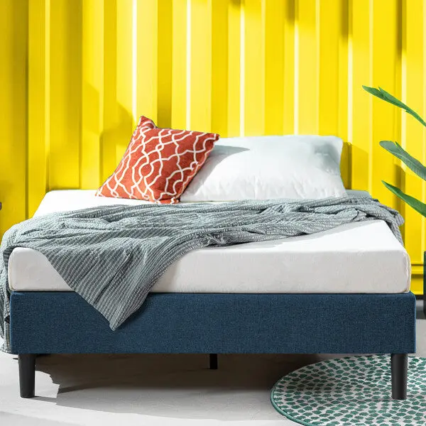14In Essential Fpp King Blue Upholstered Bed Frame b2711