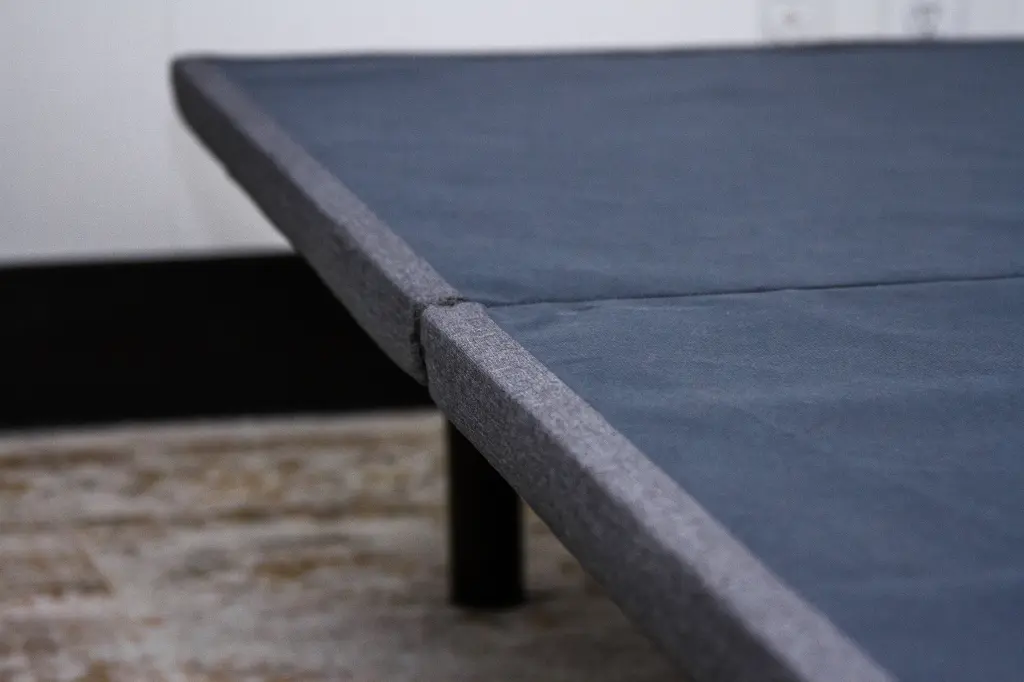 Upholstered Platform Frame Full Bed Black and Gray omne sleep