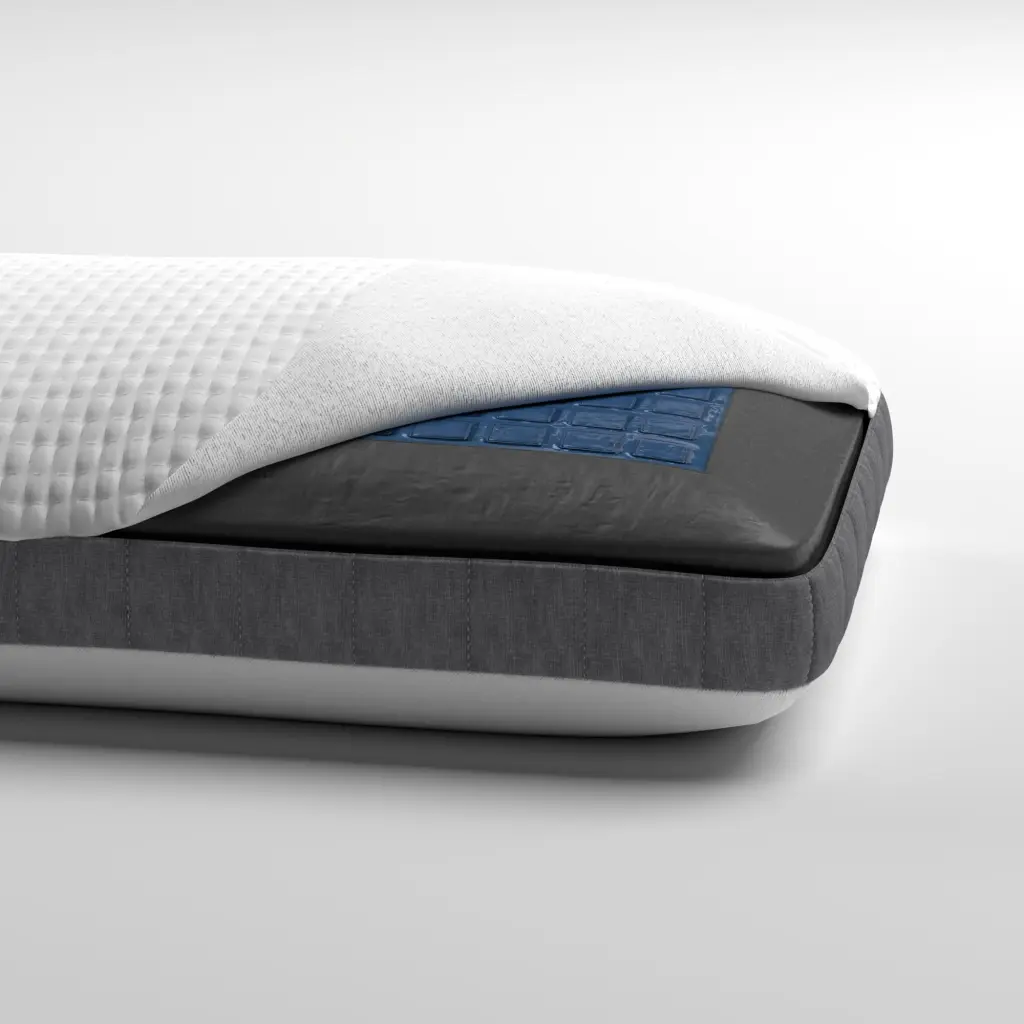Bamboo Charcoal Cooling Gel Pillow King Size White Foam Neck Support motiontrend