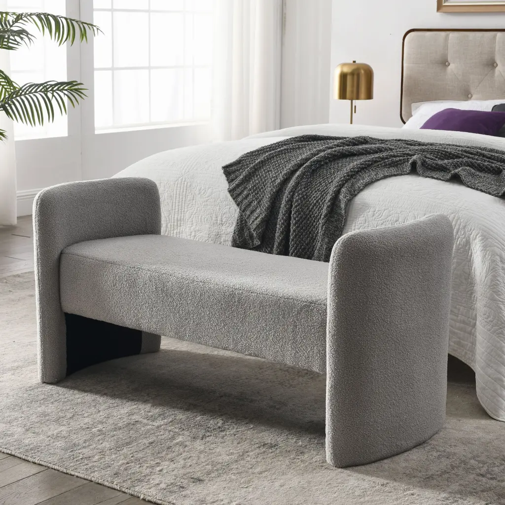 Welike 52 Bench Bedroom End Bed Modern Contemporary Design Ottoman Storage welike furniture