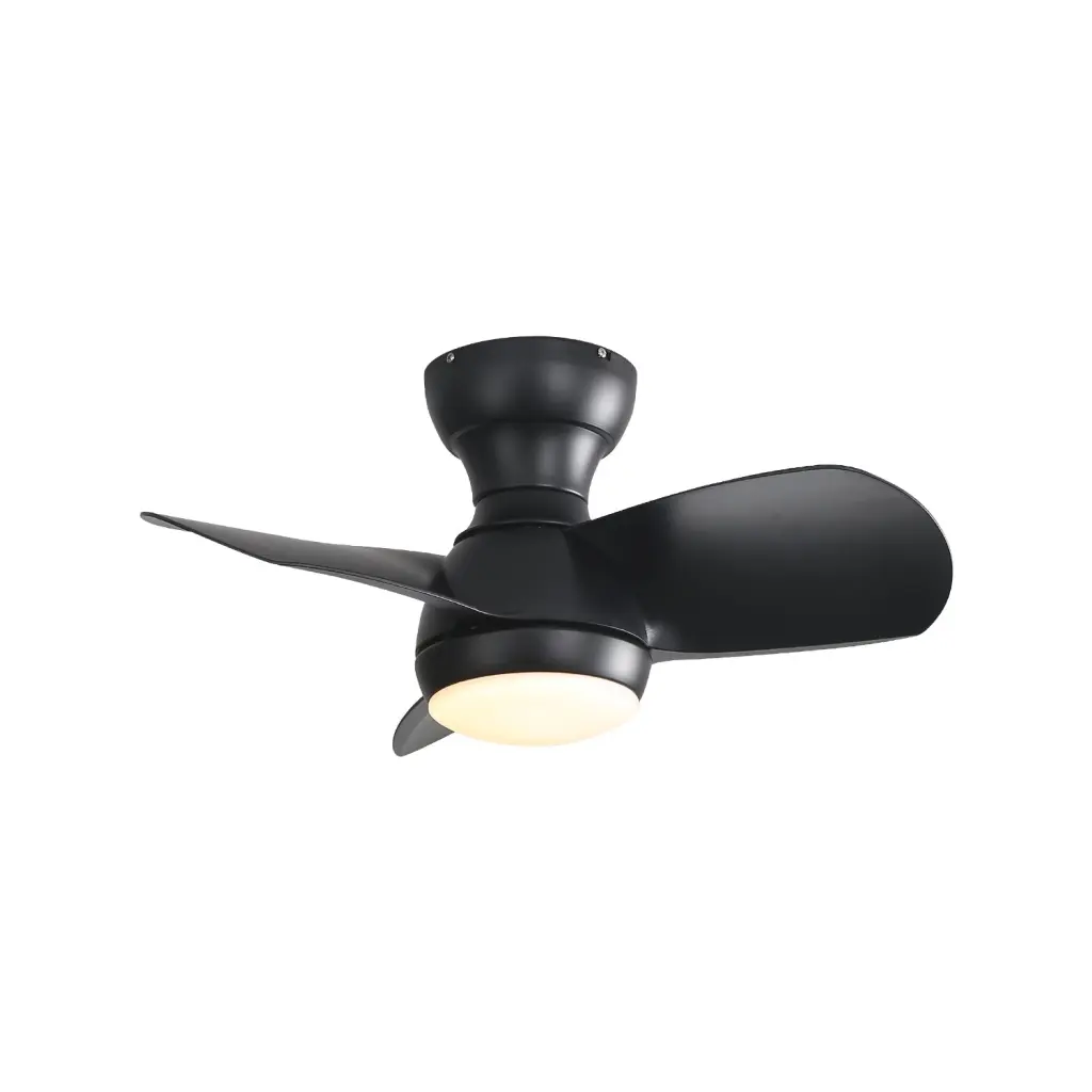 23 Inch Bedroom Ceiling Fan 3 Color Dimmable LED Lights Remote Control