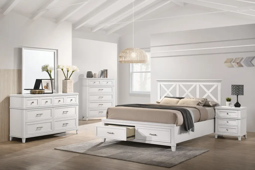 White 6 Drawer Dresser Solid Wood Mdf Bedroom Furniture ihomefurnishings