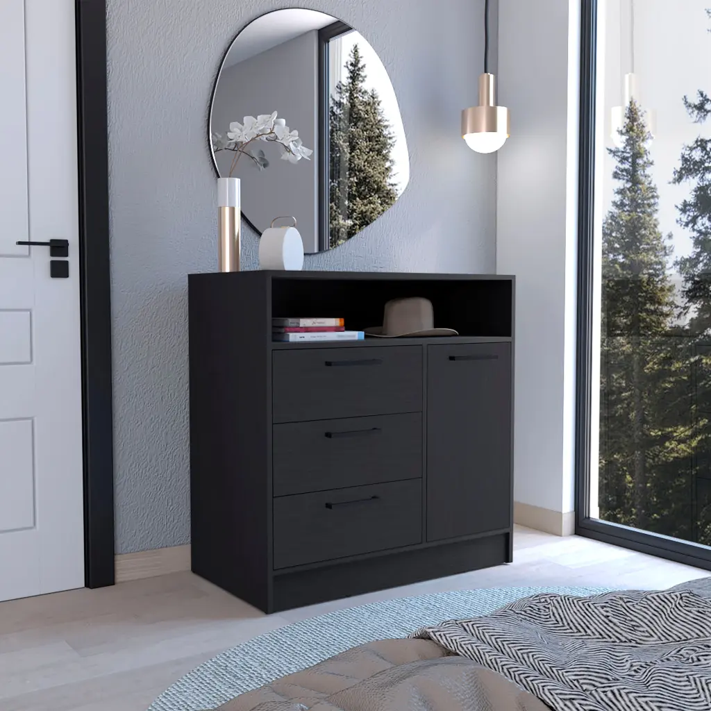 Omaha Dresser Multi Storage Space Saving Unit 3 Drawers rta muebles colombia