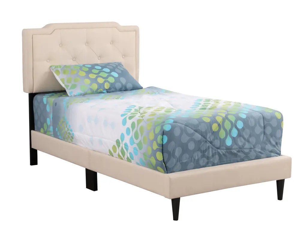 Charming Beige Twin Bed Comfortable Sleep Beige Foam Material Kids Bedroom Furniture glory furniture