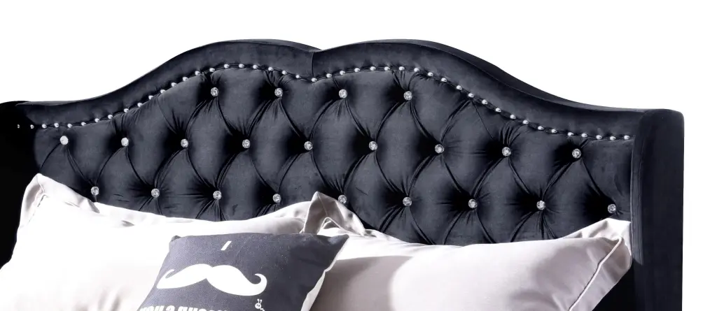 Joy G1934 QB Up Queen Upholstered Bed Black Box Spring Required glory furniture