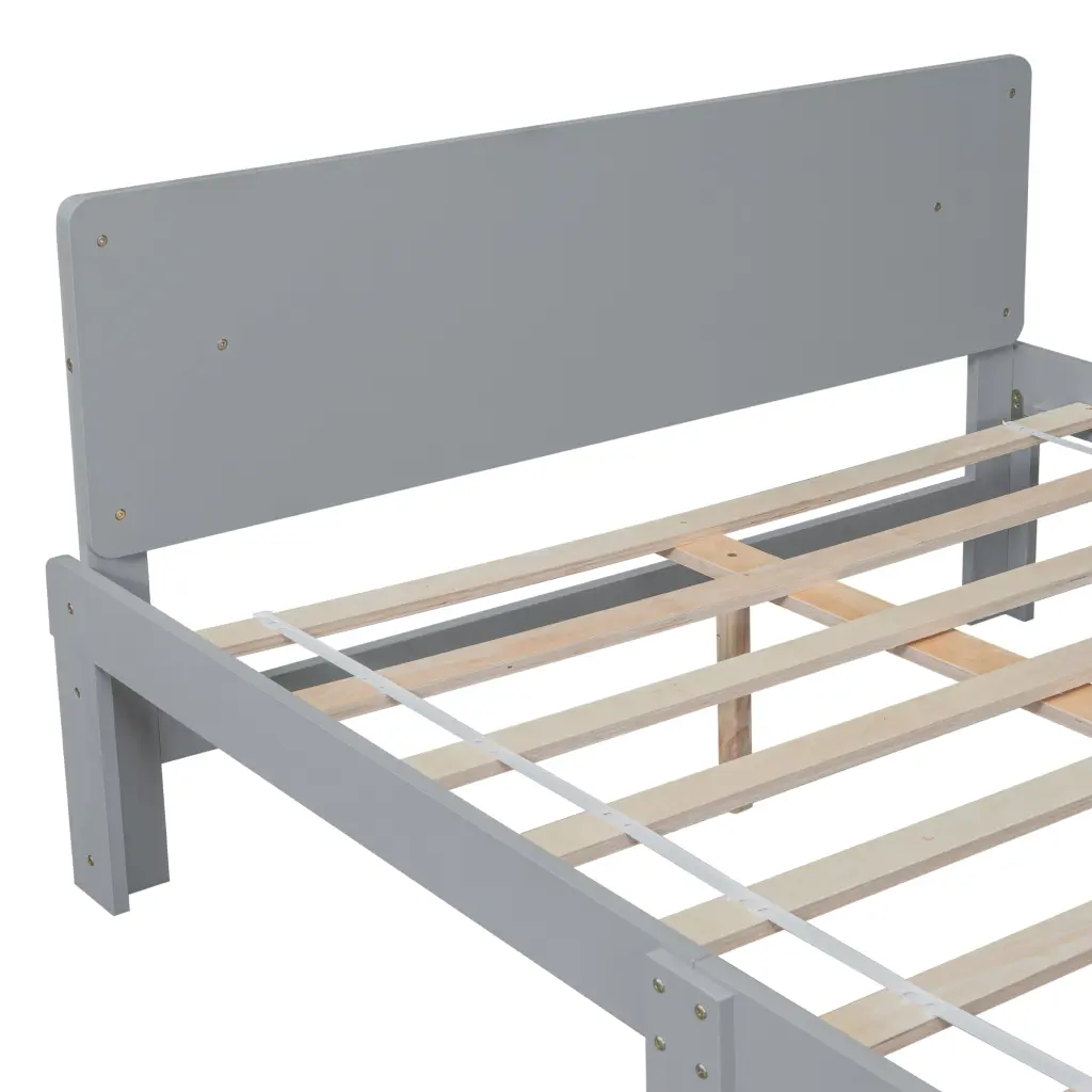 Full Bed Footboard Bench Grey Timber Bedroom American Design inspirit