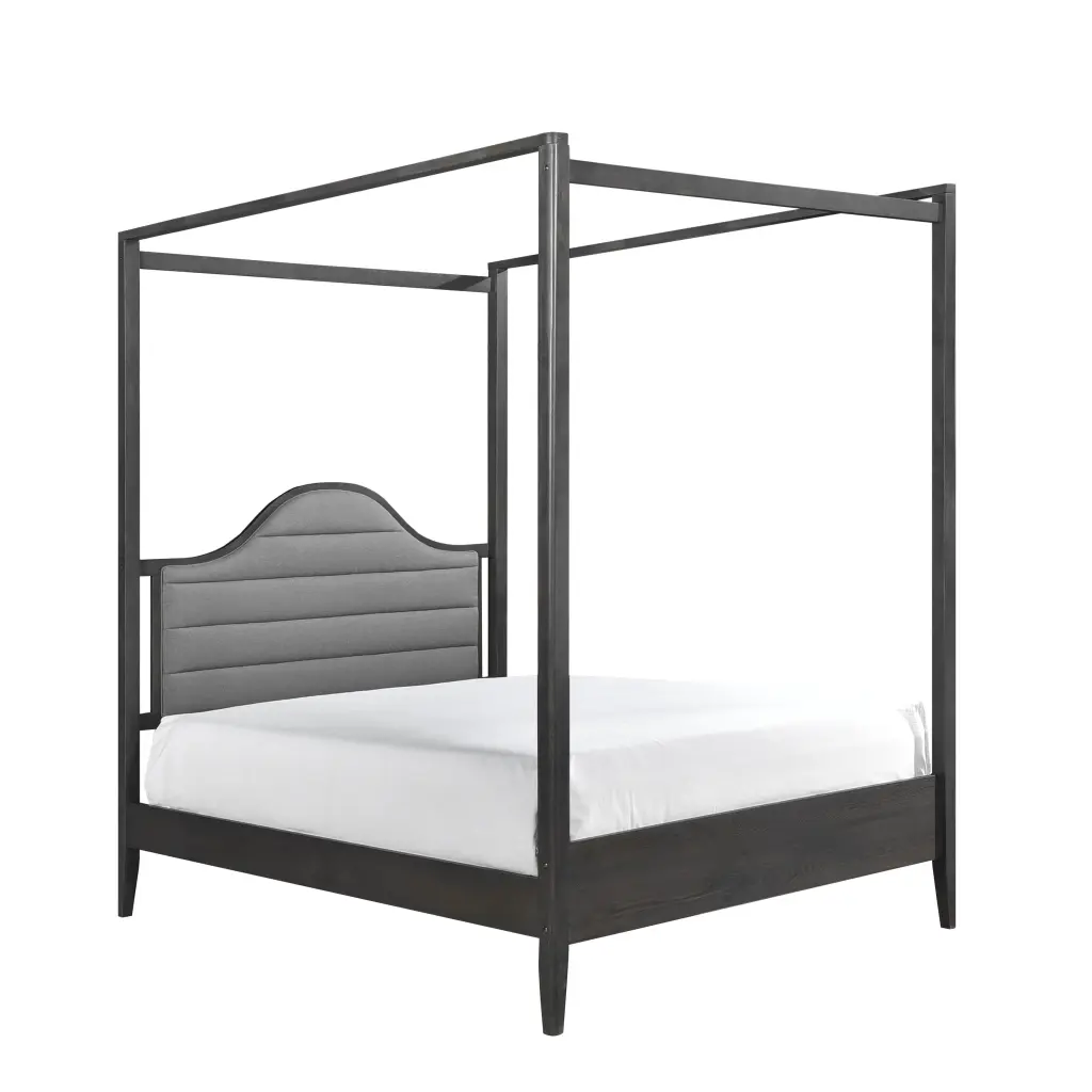 Upholstery Headboard Canopy Full Bed 1Pc Wooden Bedroom Furniture kanepe