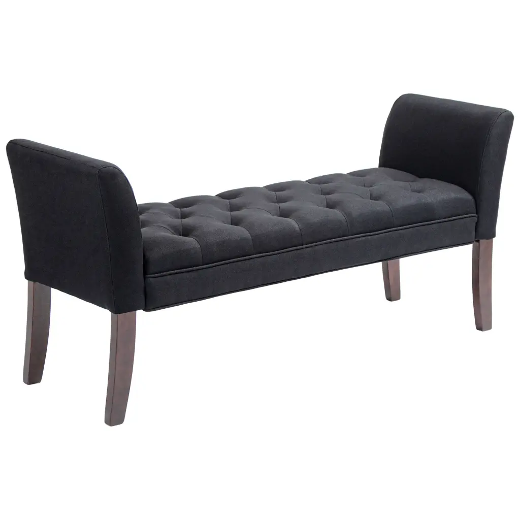Homcom End Bed Bench Button Tufted Design Upholstered Bedroom Storage aosom business
