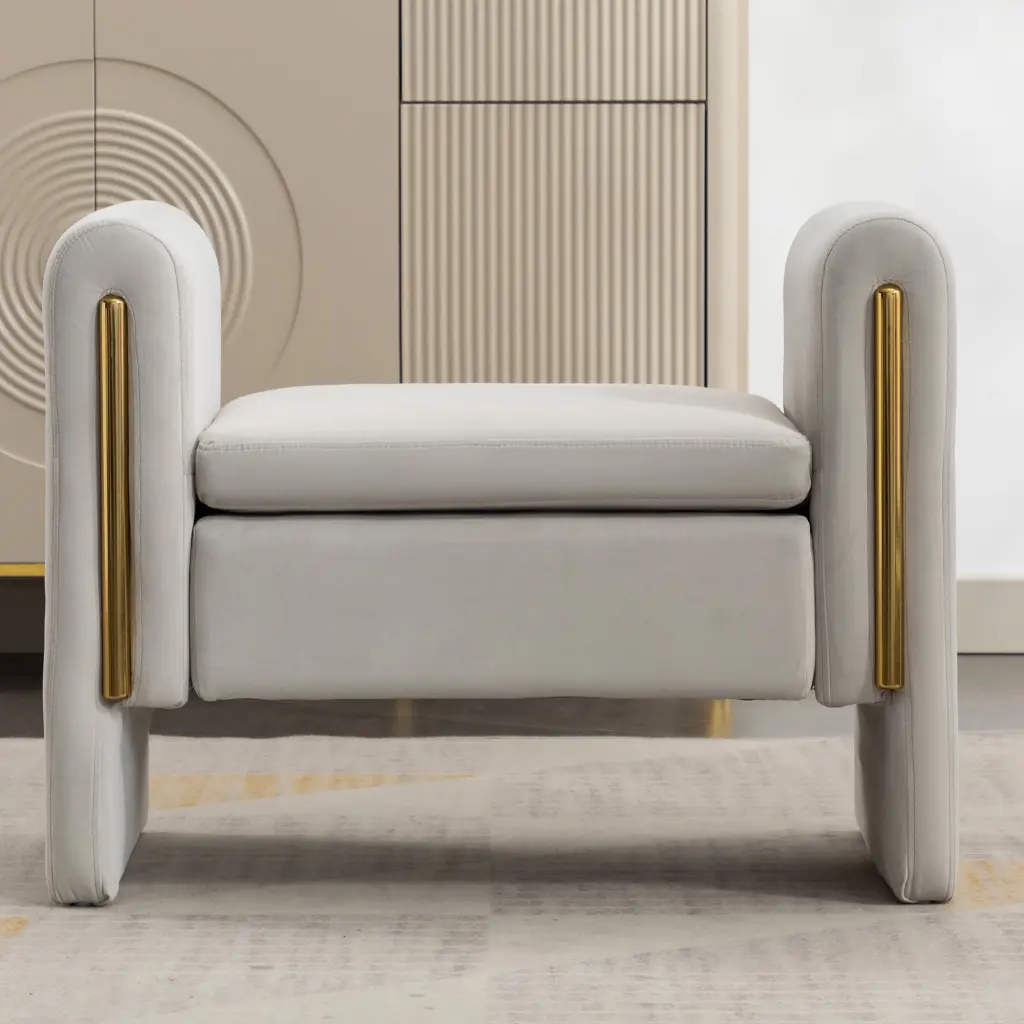 031 Velvet Single Bench Shoe Bench Makeup Bench Bedroom dg collection