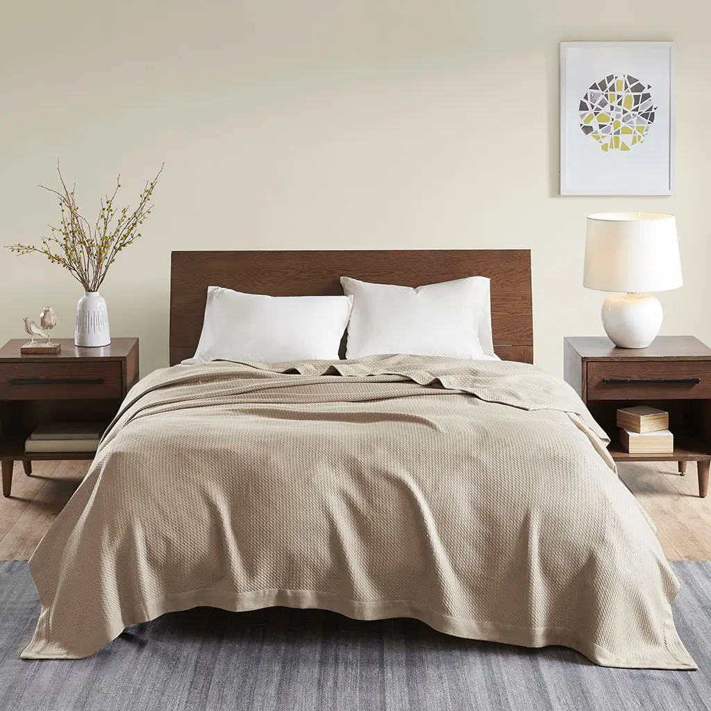 Blanket Khaki Cotton Soft Warm Throw Blanket Bed Couch jla