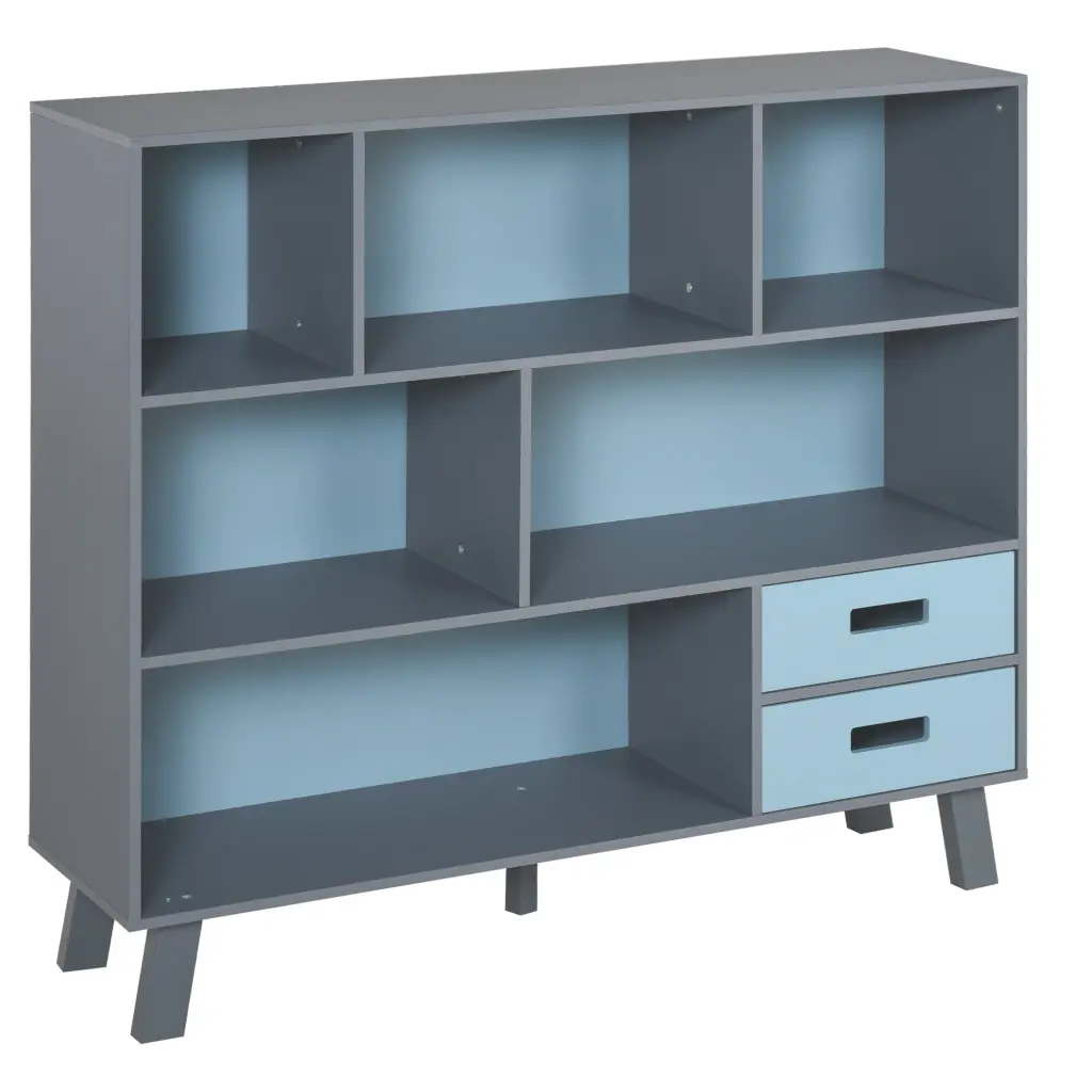 3-Tier Child Bookcase - Open Shelves Cabinet & Floor Standing Cube Storage aosom business