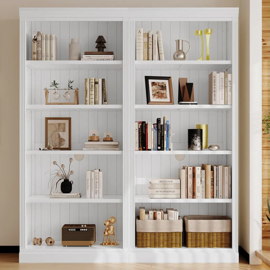 83 Inch Tall Timber Bookcase Suite 5 Tier Home Decor Publication Shelf bunny c furniture