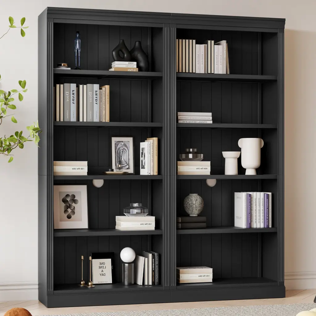83 Inch Tall Timber Bookcase Suite 5 Tier Home Decor Bookcase bunny c furniture