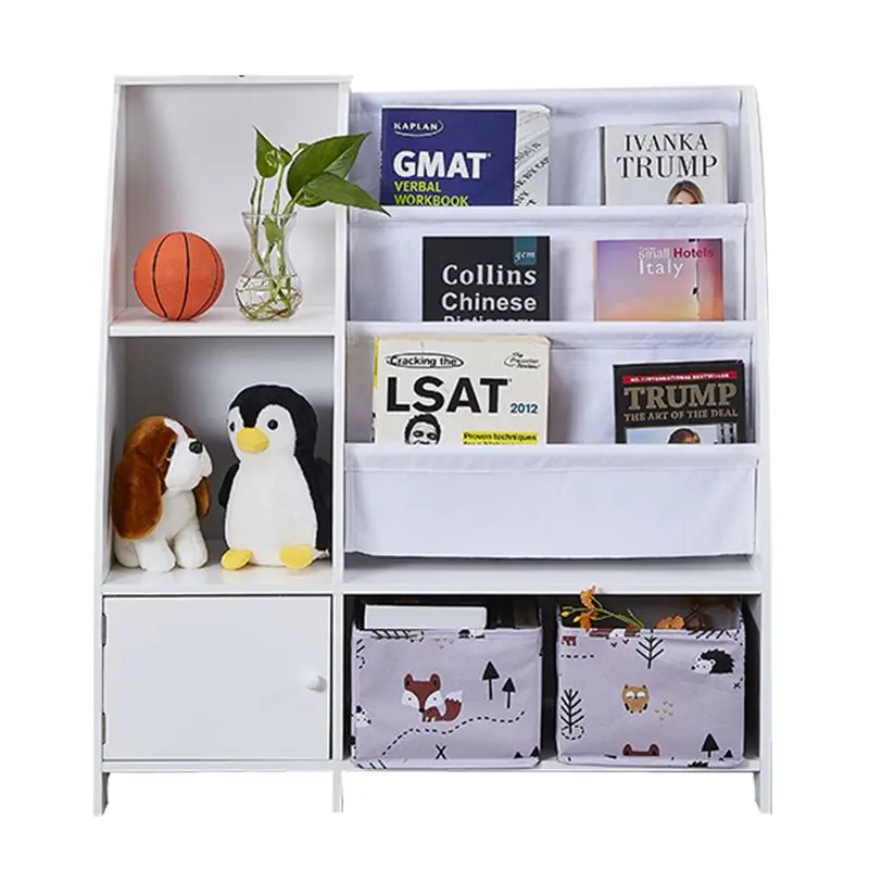Victoria Kids Bookcase Toy Storage, White MDF Children's Room Organization kids funnel