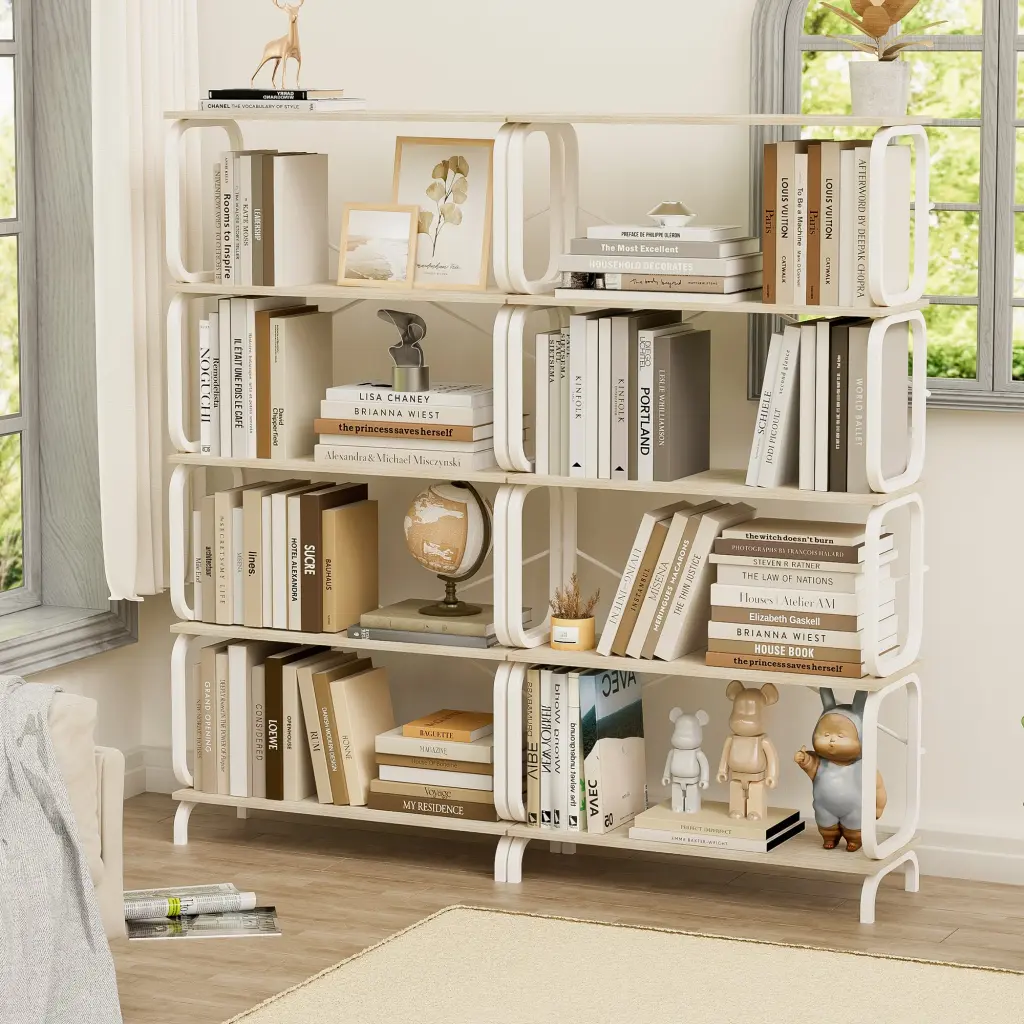 5 Tier Large Open Book Shelf Home Office and Living Room leavader