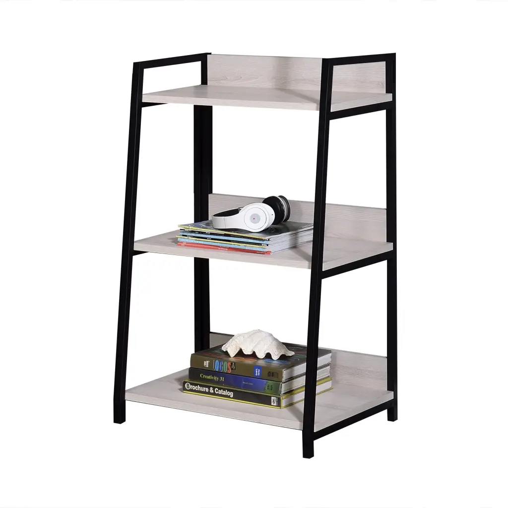 Wendral Natural and Black Finish Publication Shelf Black Natural Metallic urban nest