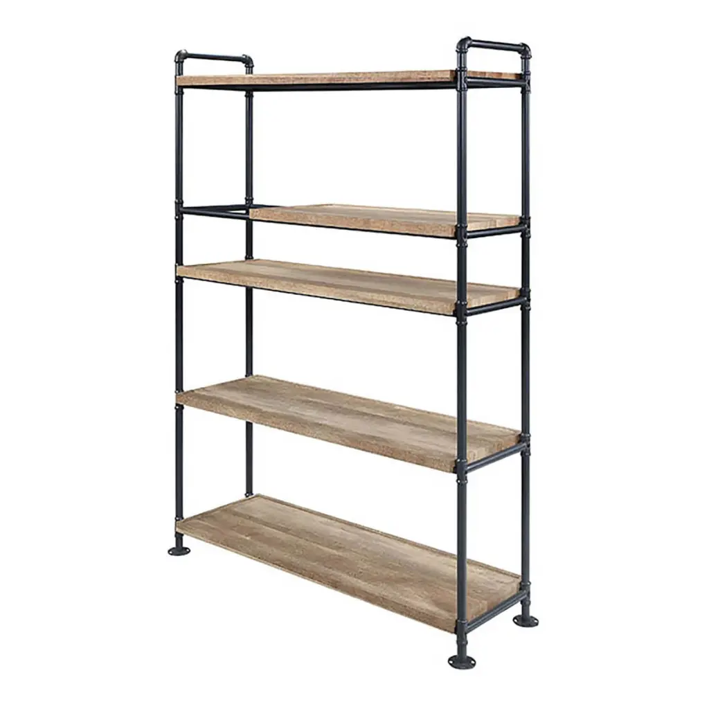 Oak and Sandy Black Publication Shelf 5 Horizontal Living Room Bookcase furniture max