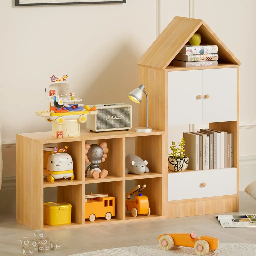 Multi-functional Children's Bookshelf Unique Design Kids' Room leavader