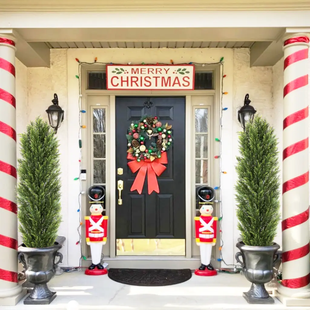 Faux Boxwood Pine Greenery Trees Artificial Plants Decor ilan