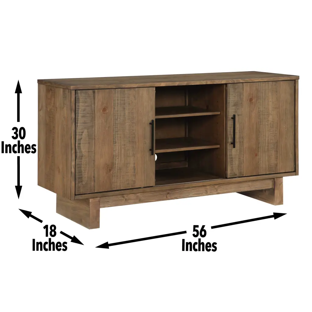 Atmore Server Dark Brown Timber Sideboard Buffet Table Dining Room steve silver furniture