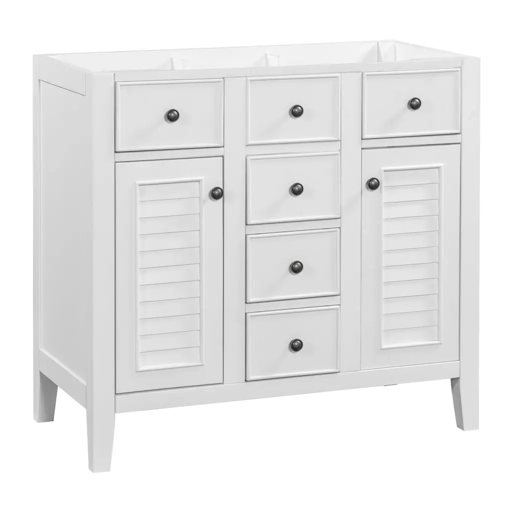 36 Inch Bathroom Vanity Without Sink Cabinet Base Only Two Cabinets rnb