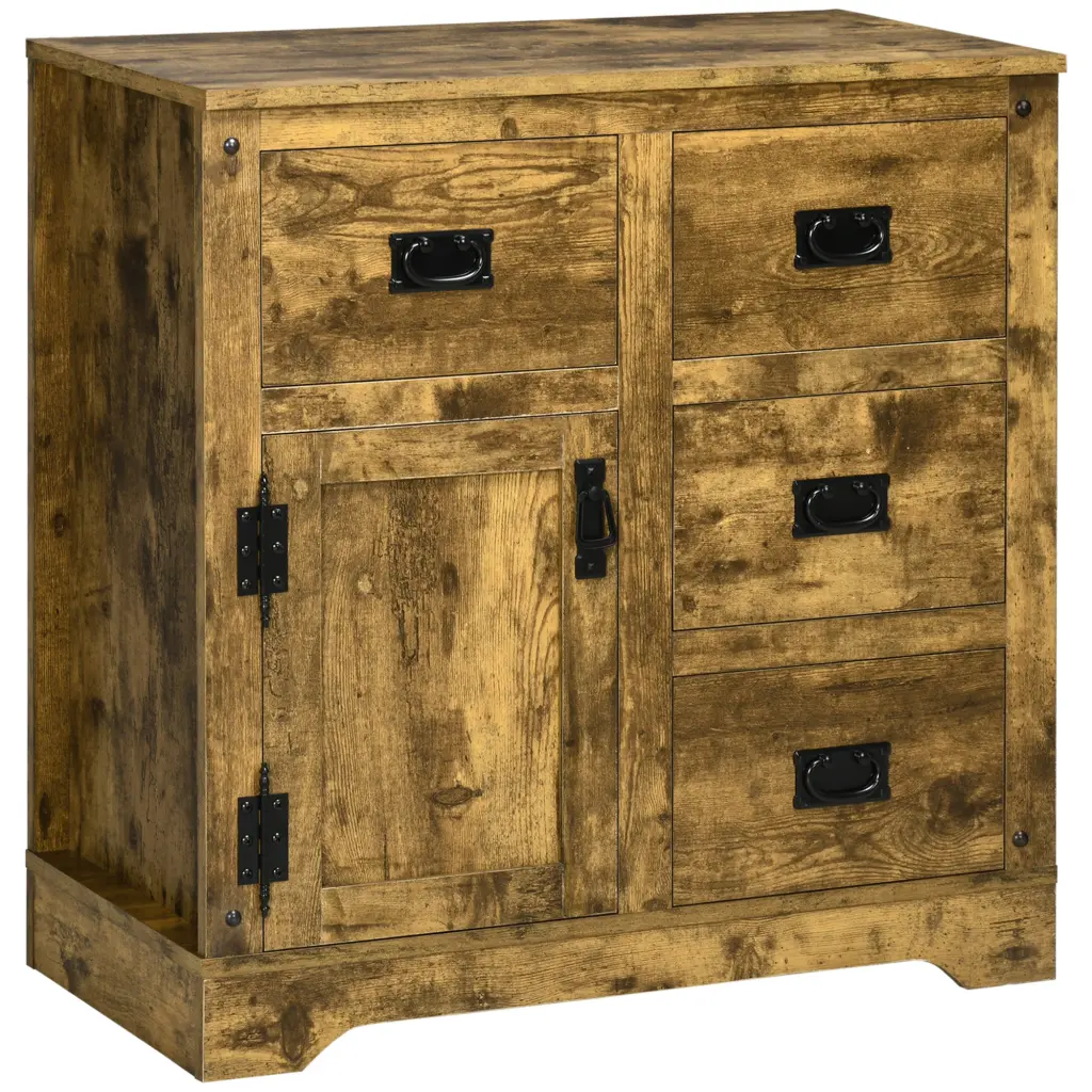 Homcom Industrial Sideboard Buffet Cabinet 4 Drawers aosom business