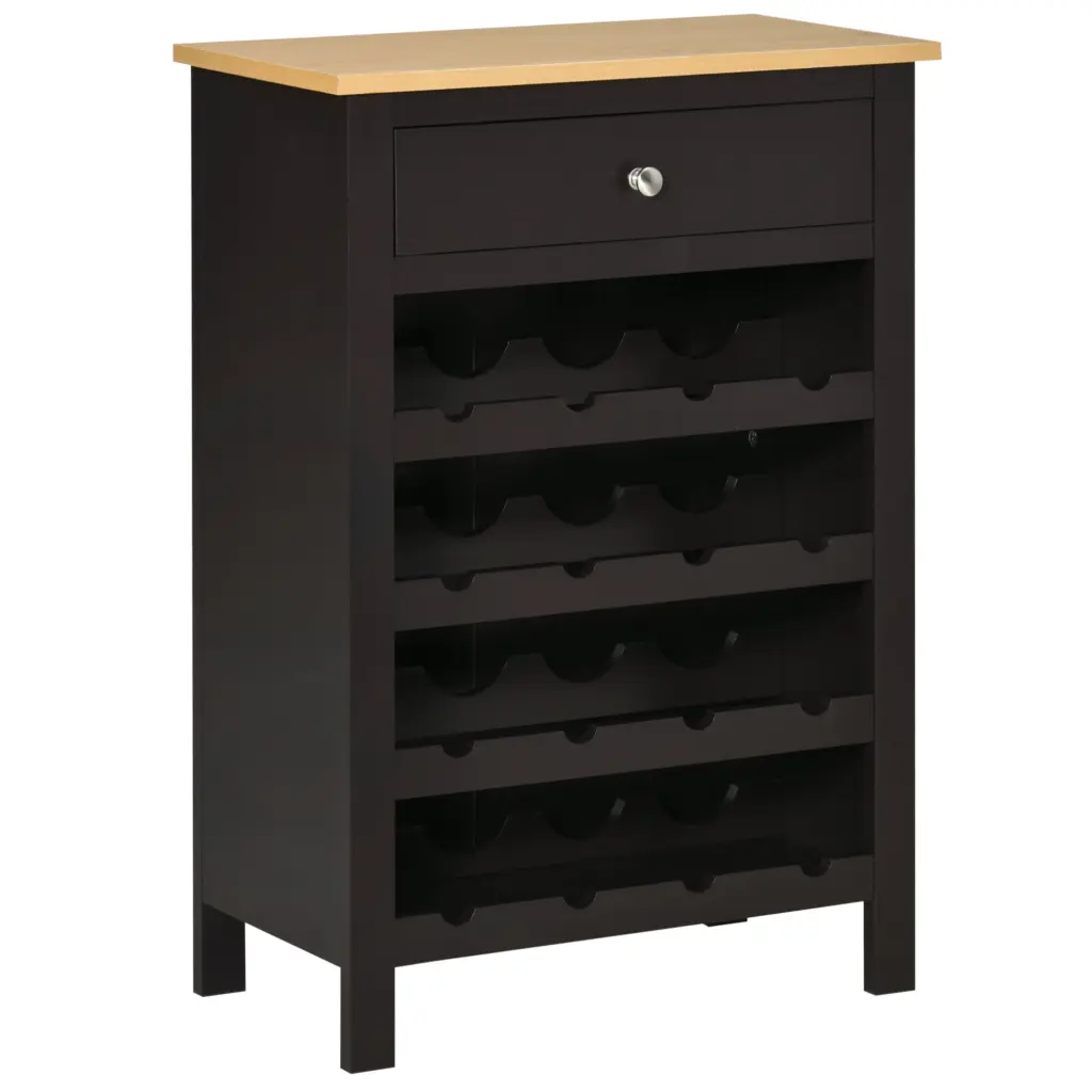 Homcom Wine Bar Cabinet Modern Buffet Cabinet 16 Bottle Wine Holder Storage aosom business