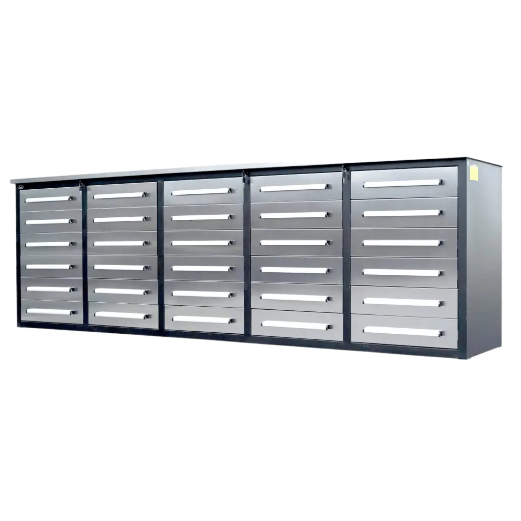 10Ft Storage Cabinet 30 Drawers Shiny Metal Alloy chery industrial inc