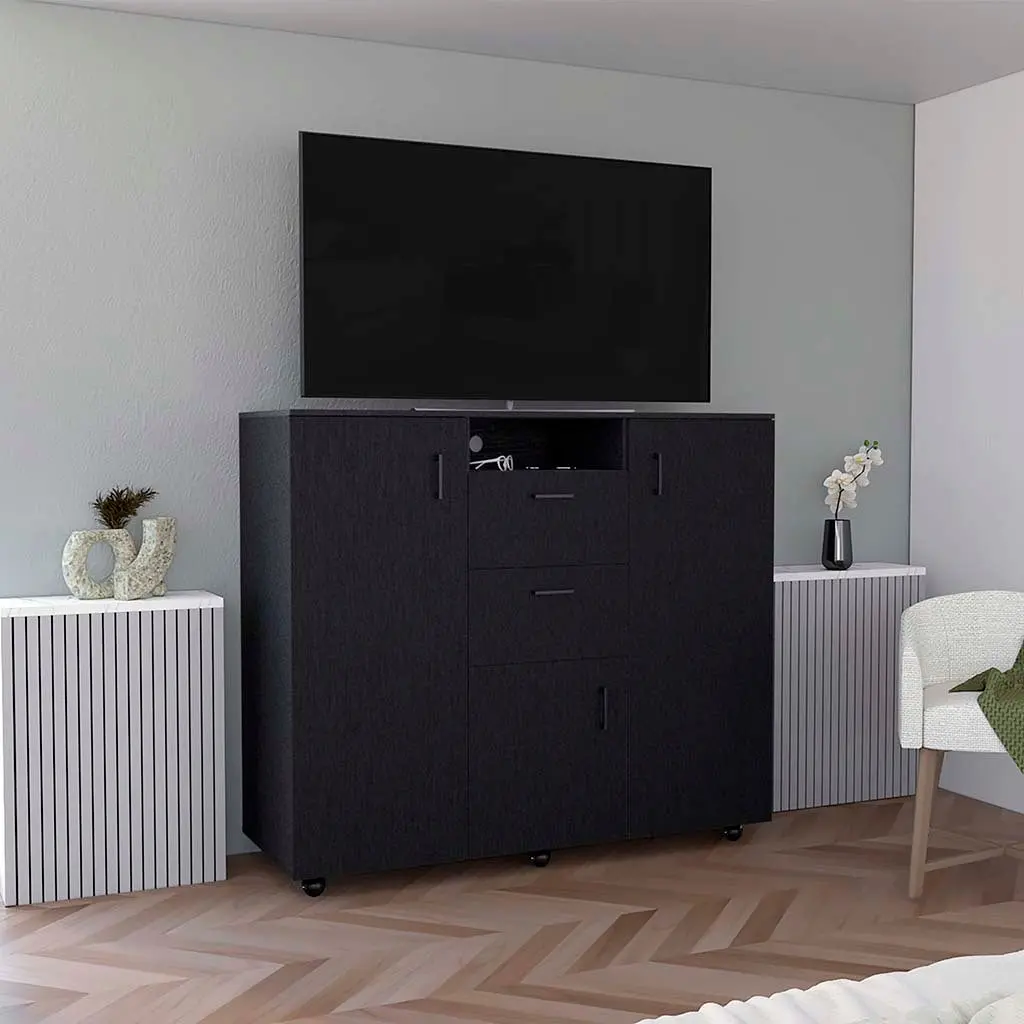 Letna Double Door Cabinet Two Drawers and Four Interior Shelves Gown Storage rta mubles colombia