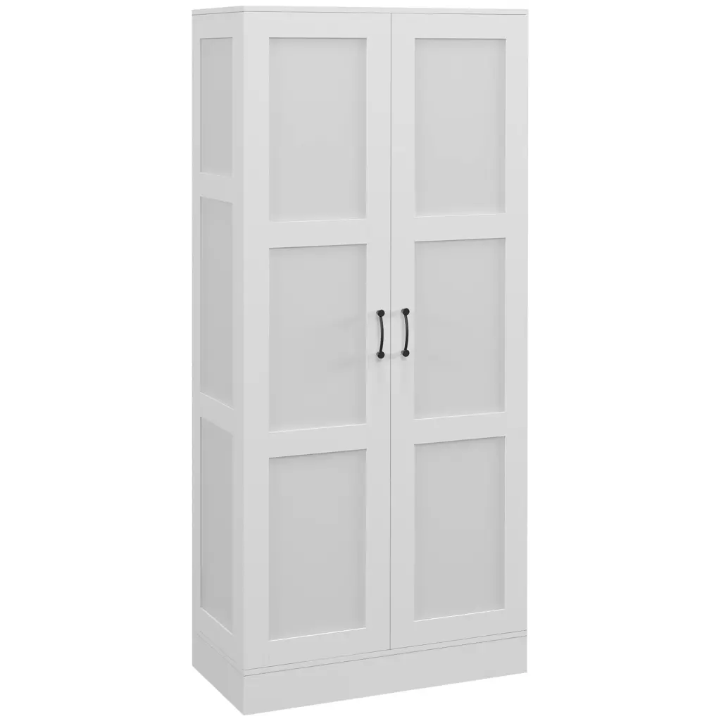 Homcom 71 Inches Tall Storage Cabinet Movable Shelves Modern Standing Closet aosom business